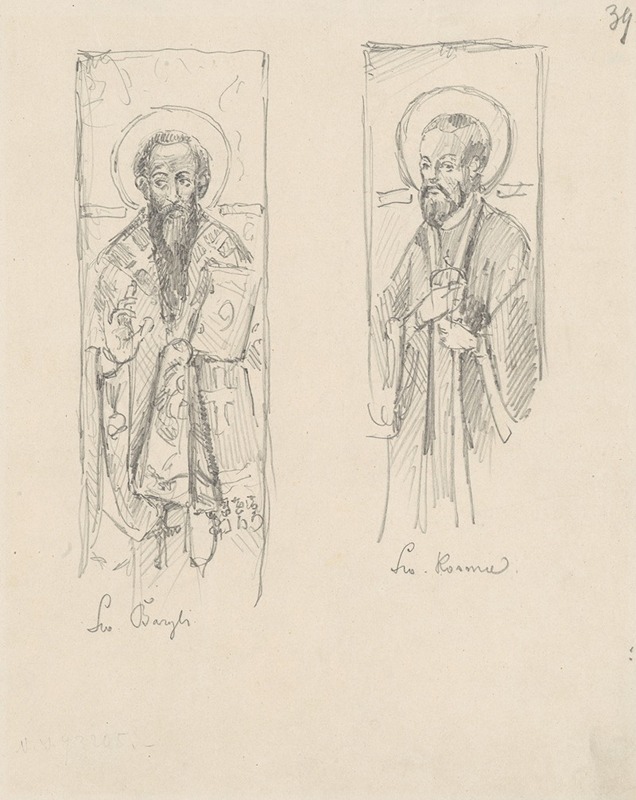 Stanisław Wyspiański - Saint Basil and Saint Cosmas. Copies of the iconostasis in Bohorodchany