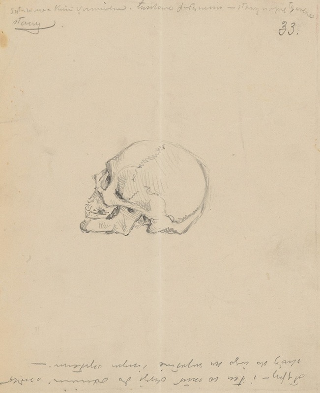 Stanisław Wyspiański - Study of a skull