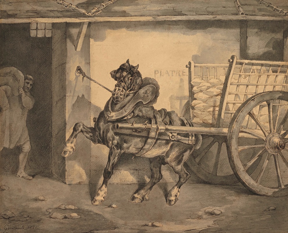 Théodore Géricault - The plastermaker’s horse (‘Le cheval du plâtrier’)