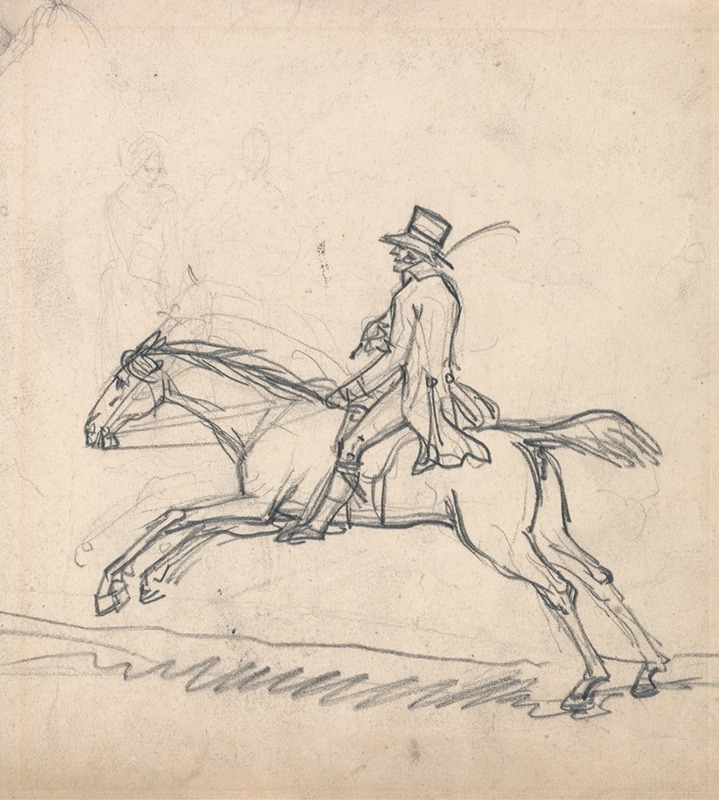 Benjamin West - Rider Galloping to Left
