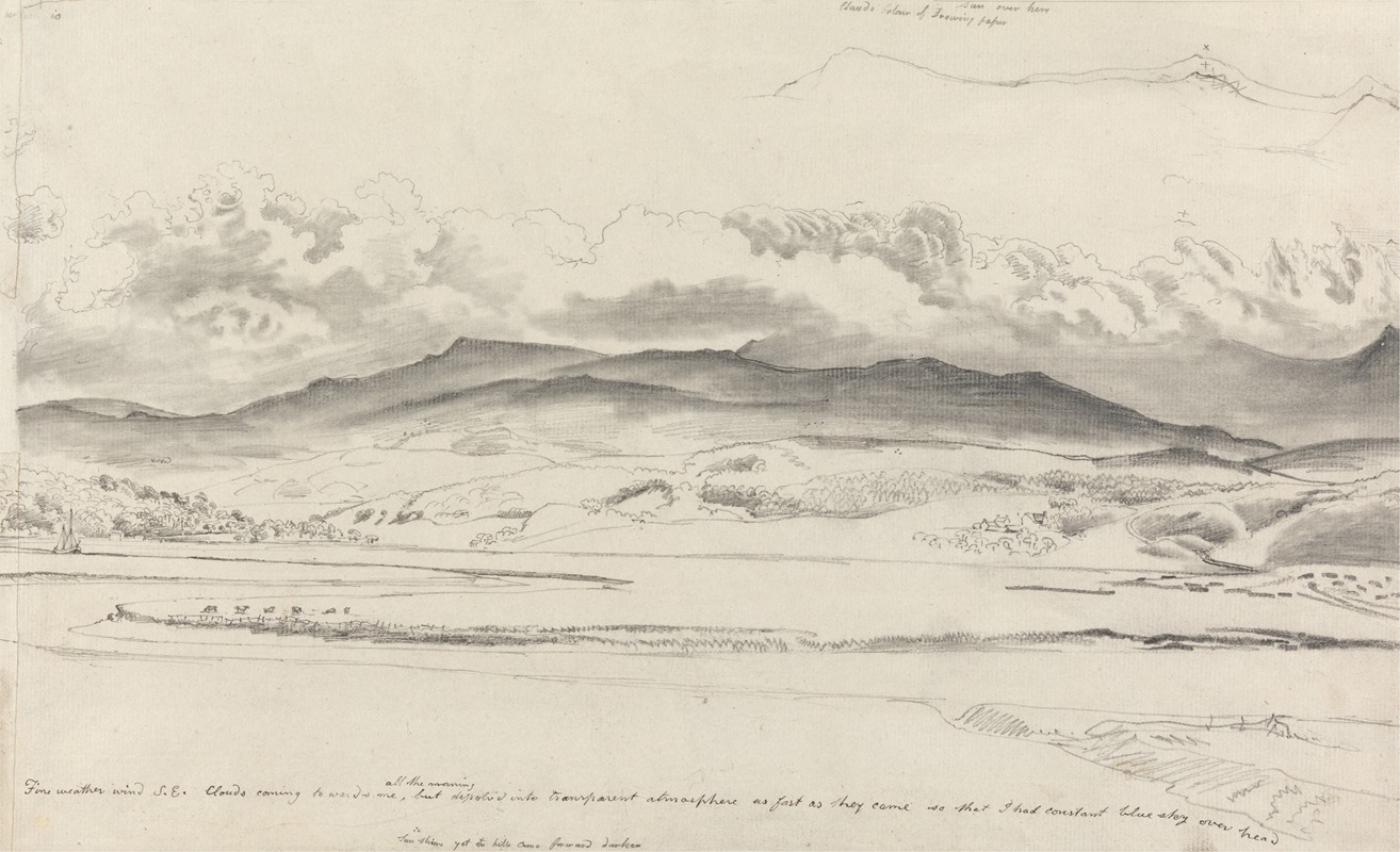 Cornelius Varley - Mountain Panorama in Wales, Cader Idris