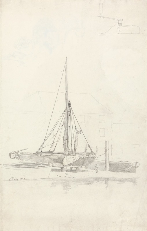 Cornelius Varley - Study of Boats on Shore