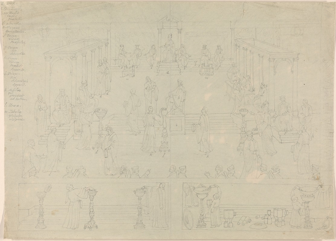 Edward Francis Burney - Design for Roman Government Chamber
