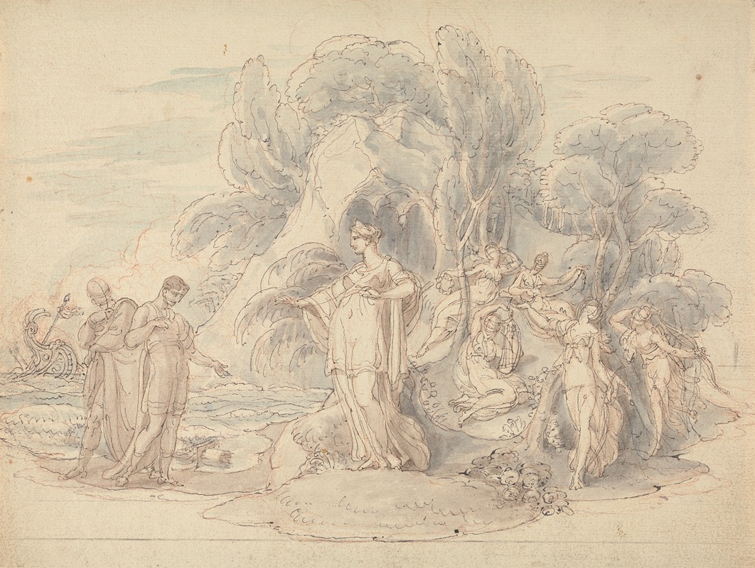 Edward Francis Burney - Telemachus and Mentor Landing on the Island of Calypso