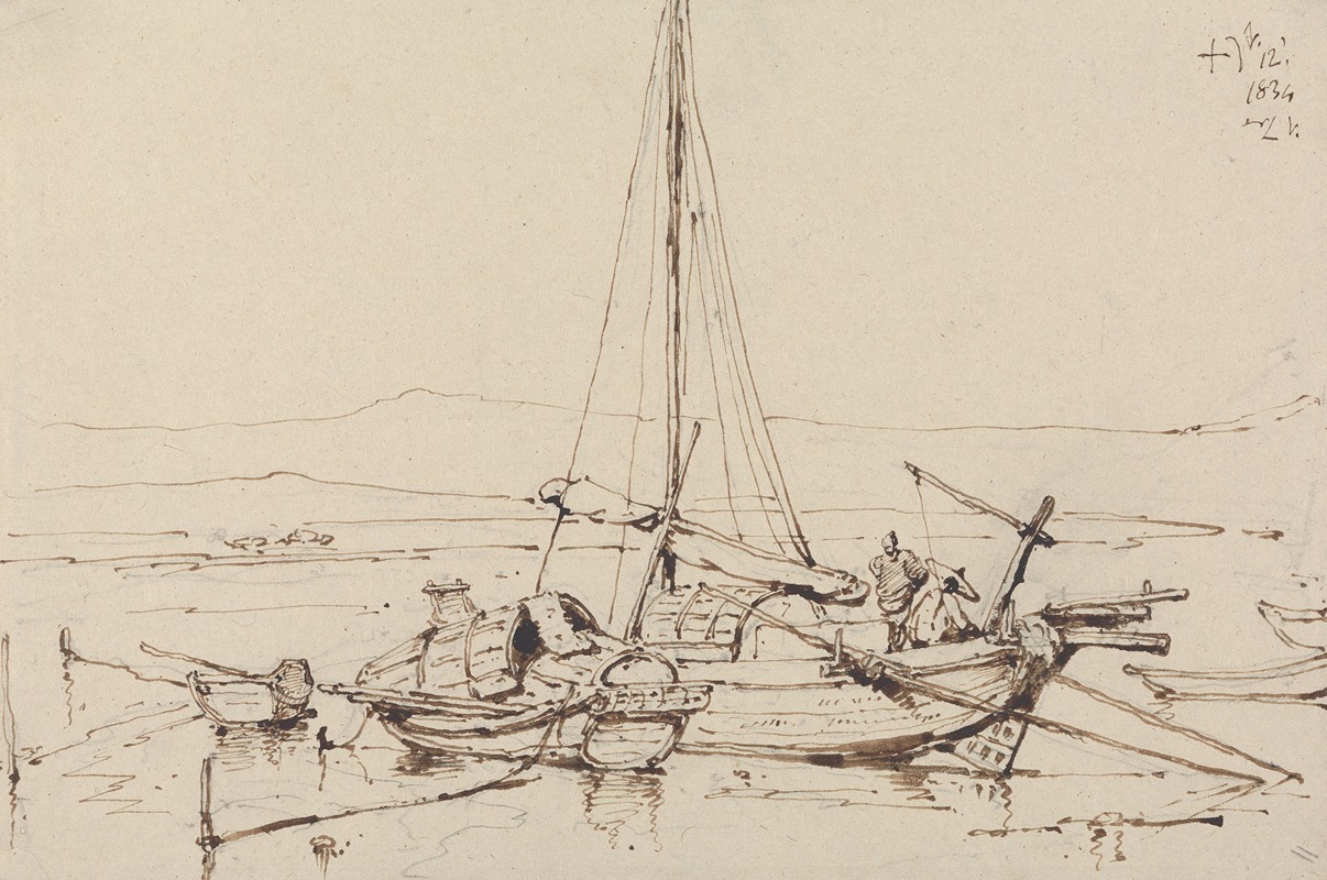 George Chinnery - Chinese Boats