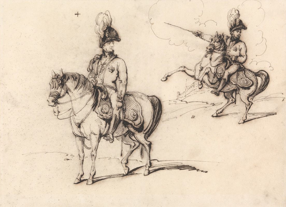 George Chinnery - Equestrian Studies of an English Officer