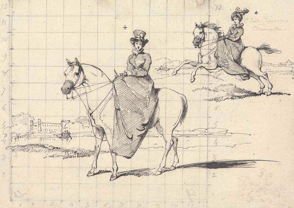 George Chinnery - Lady Louisa Duncombe on Horseback
