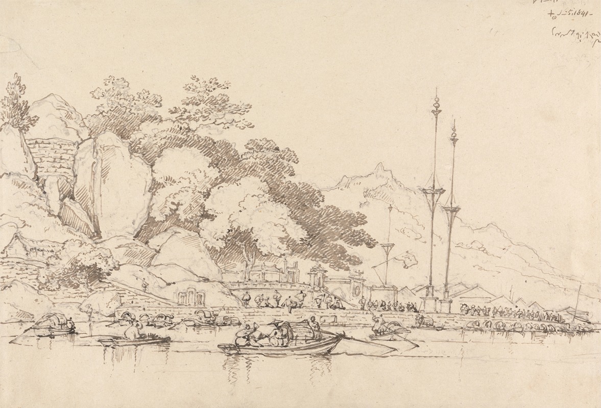 George Chinnery - Lap House, Inner Harbor, Macao