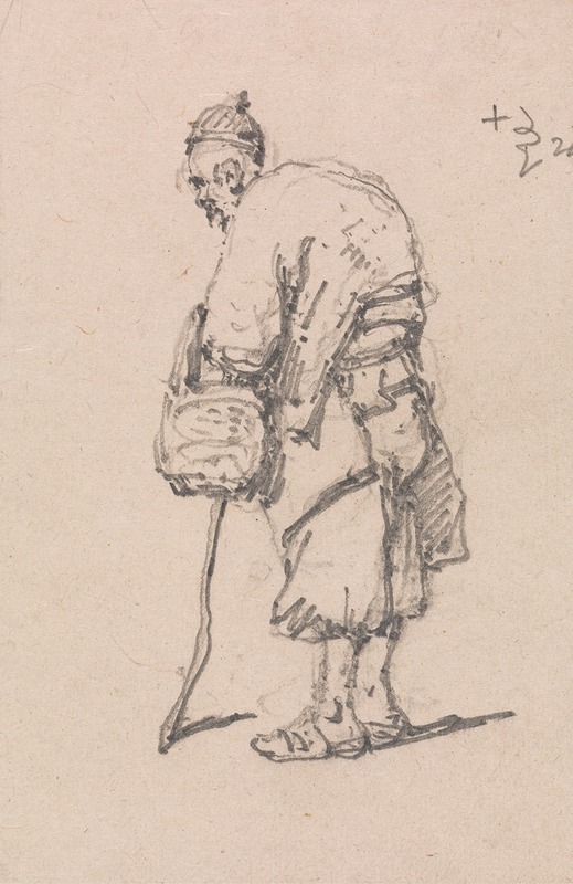 George Chinnery - Old Man Leaning on a Stick