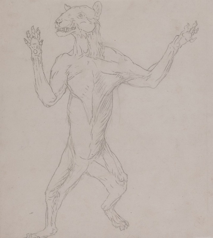 George Stubbs - Tiger Body, Standing in Human Posture