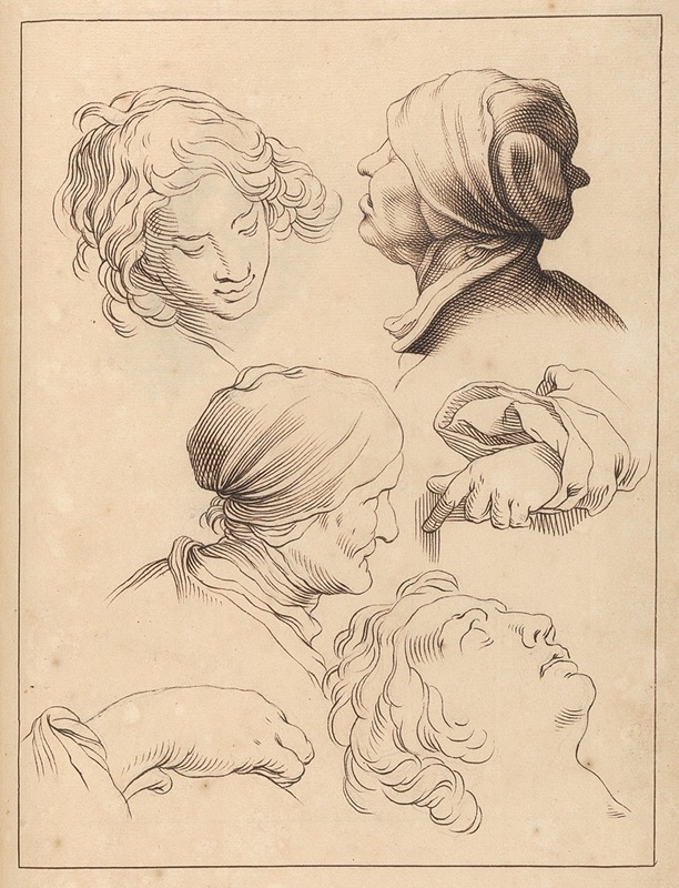 Hamlet Winstanley - Sketches of Heads and Hands