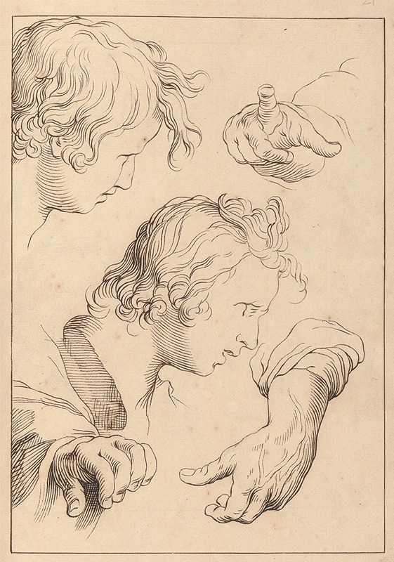 Hamlet Winstanley - Sketches of Various Hands and Heads