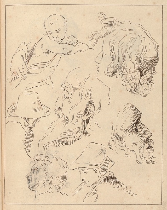 Hamlet Winstanley - Various Sketches of Heads