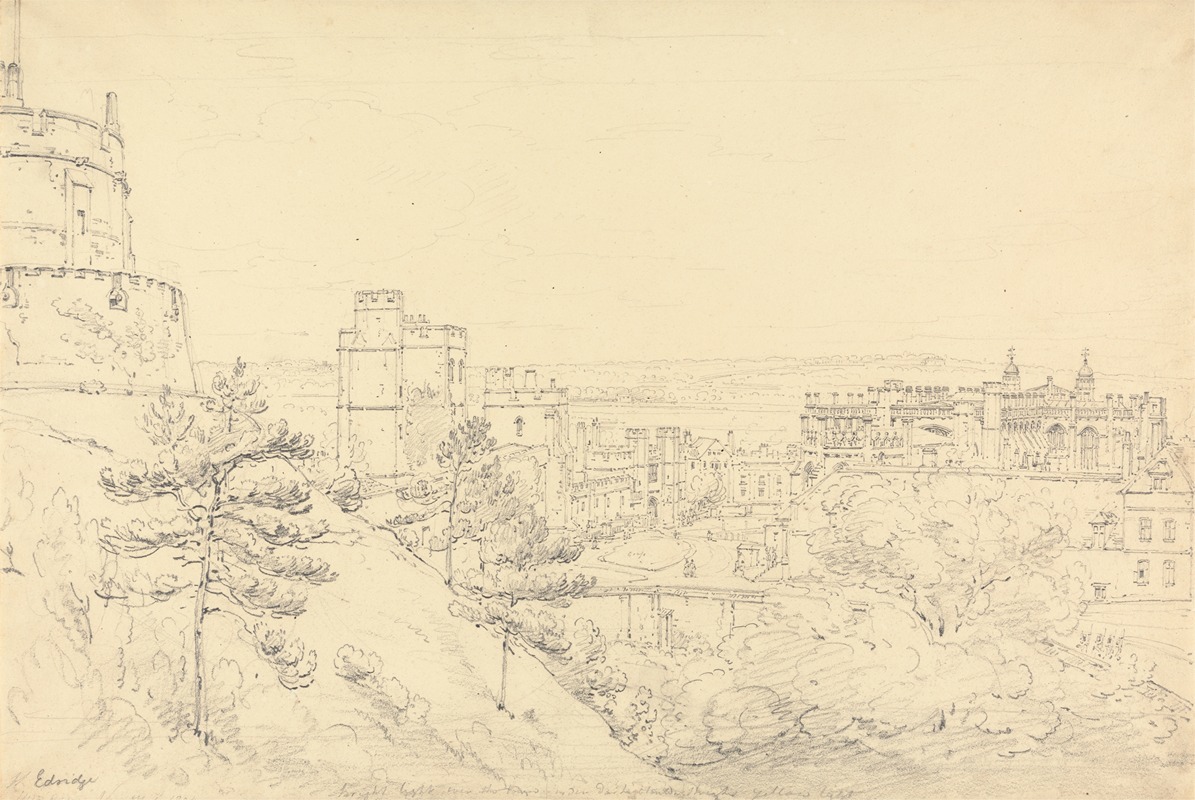Henry Edridge - Windsor Castle from the Glacis of the Round Tower