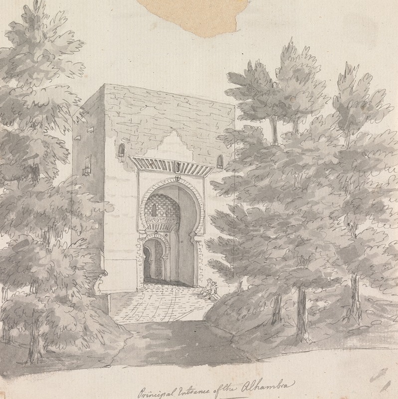 Henry Swinburne - Gates of the Alhambra; Puerta del Juicioa
