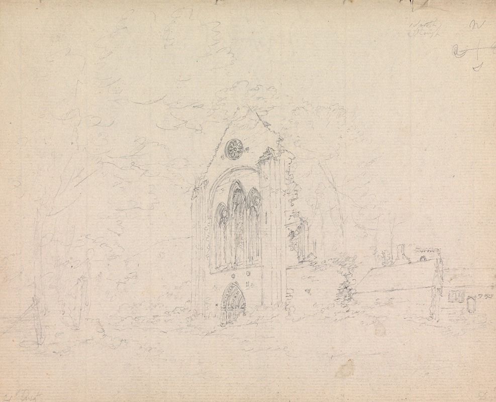 James Moore - Architectural Study of a Ruined Abbey