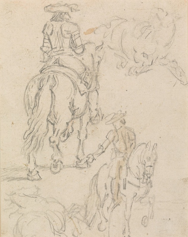 James Seymour - A Rider in Armor, and Two Horses Lying Down