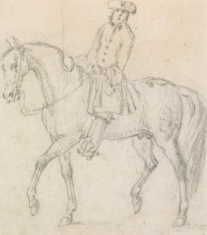 James Seymour - Horse with Rider Wearing Tricorne Hat