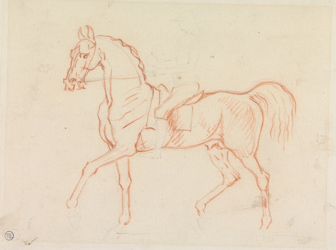 James Seymour - Horse, With Rider Lightly Sketched, Walking to Left