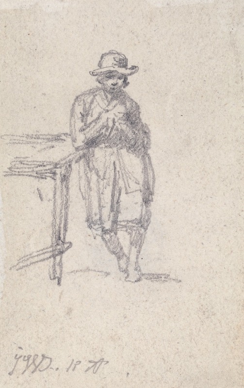 James Ward - A Boy Leaning against a Table