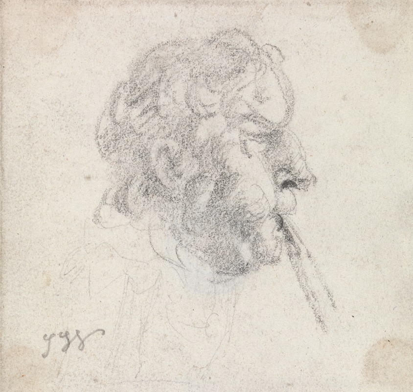 James Ward - Head of a Man Blowing a Pipe