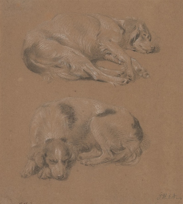 James Ward - Studies of Dogs lying down
