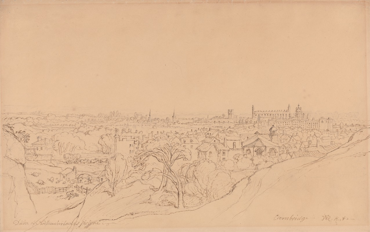 James Ward - Study for the View of Cambridge from Castle Hill
