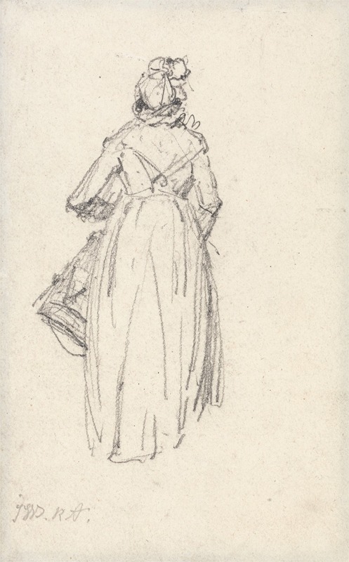 James Ward - Woman Standing, Seen from the Back