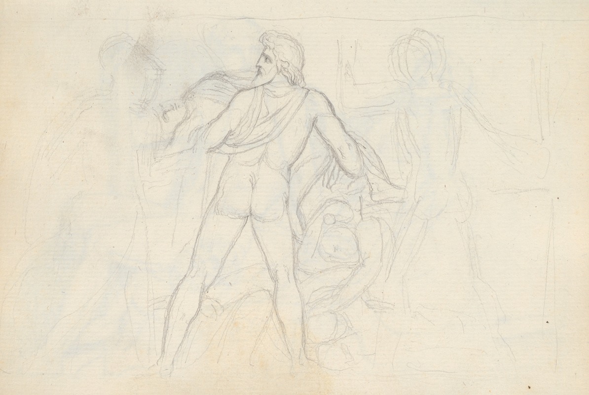 John Flaxman - Pluto Carrying Proserpina, from the Rape of Proserpina, Palazzo Mattei Paganica, Rome