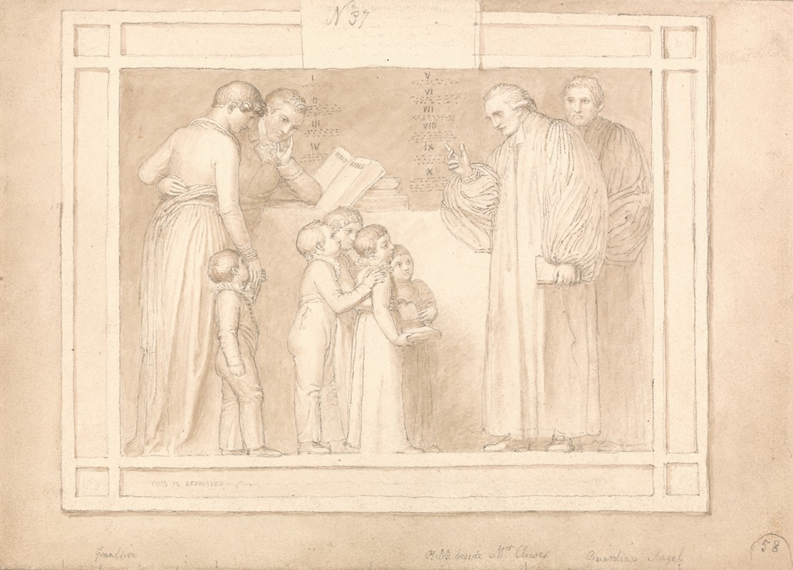 John Flaxman - Study for a Monument to the Reverend John Clowes