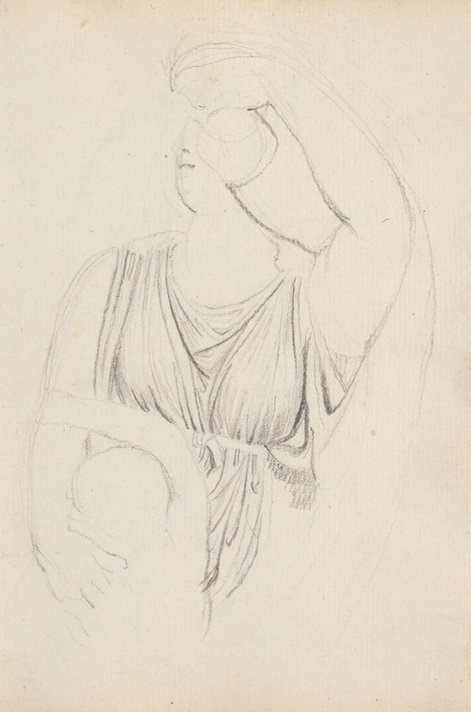 John Flaxman - Study of Niobe and Her Youngest Daughter from the Right, Niobid Group, Villa Medici Gardens, Rome