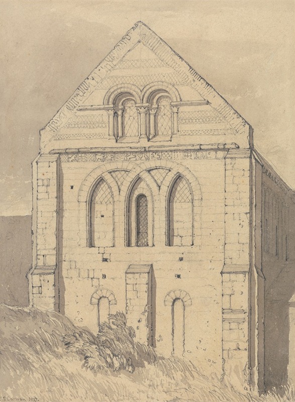 John Sell Cotman - Church of Graville near Havre de Grace, Normandy; End of the North Transept