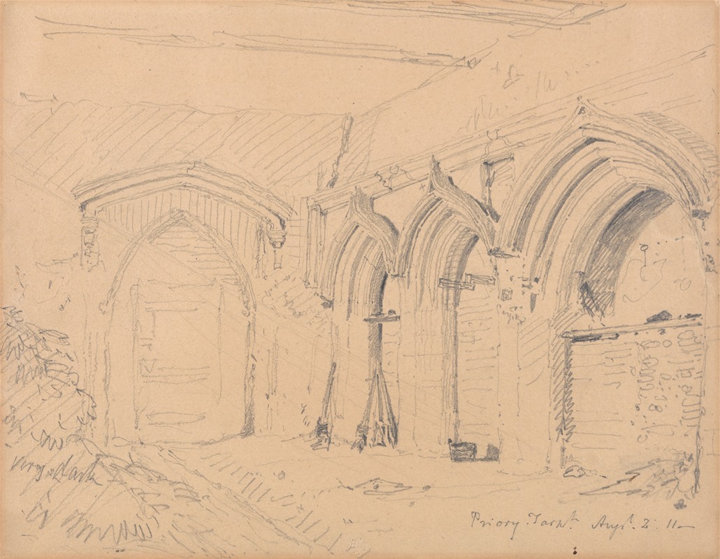 John Sell Cotman - Interior of the Ruins of Yarmouth Priory