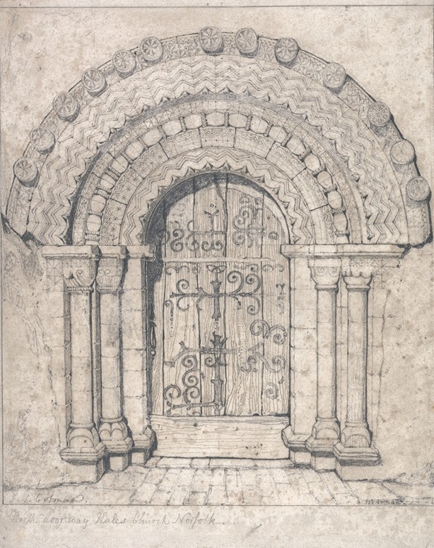 John Sell Cotman - North Doorway of Hales Church, Norfolk