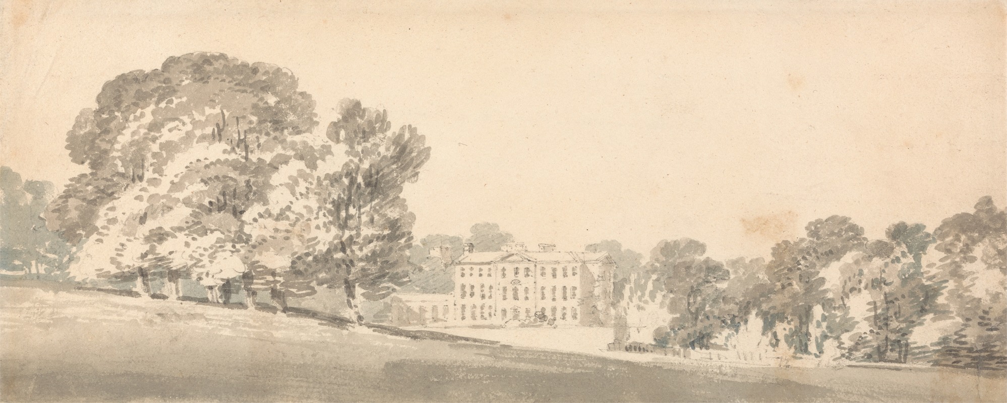 Joseph Mallord William Turner - A Three Storied Georgian House in a Park