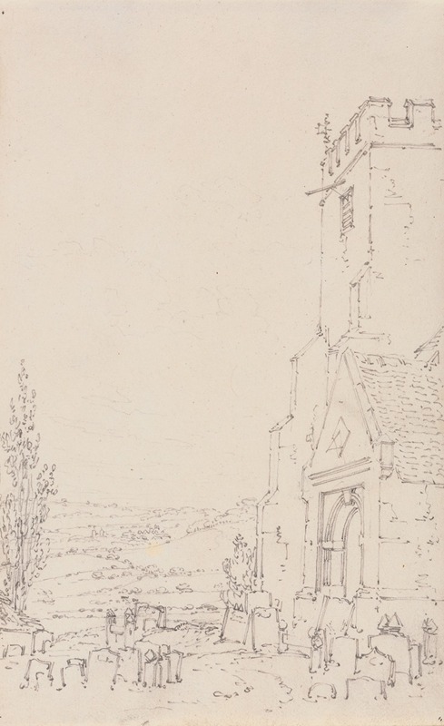 Joseph Mallord William Turner - South Porch and Tower of an Unidentified Church