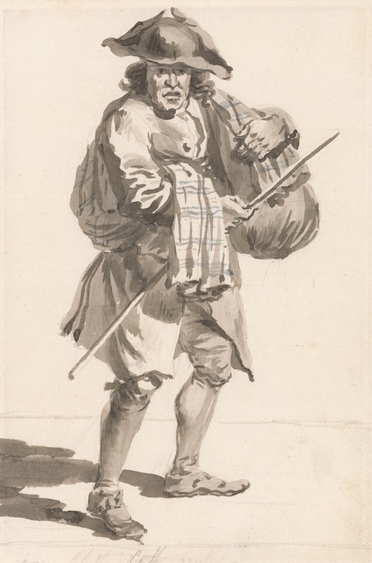 Paul Sandby - London Cries; A Man with a Bundle, Old Clothes