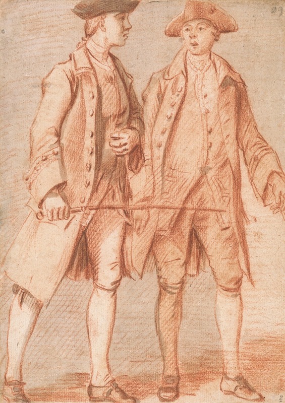 Paul Sandby - Two Men, One Holding a Whip