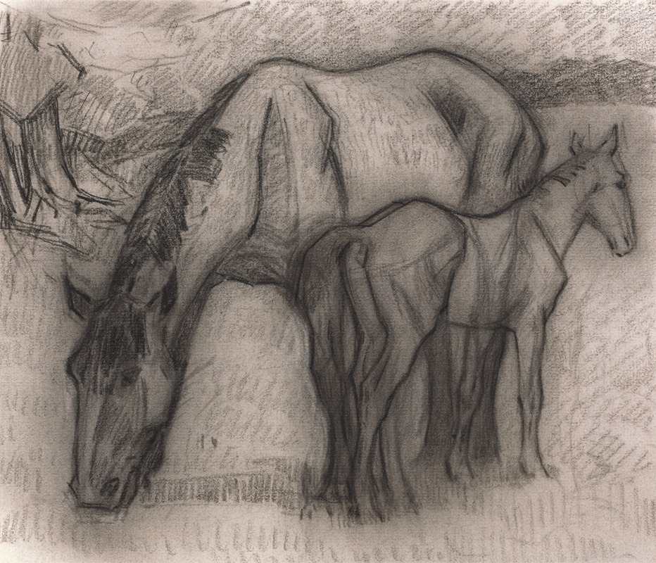 Robert Polhill Bevan - Study for Mare and Foal, Lytchetts, Clayhidon
