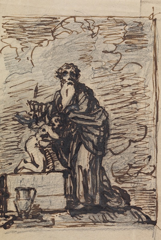 Robert Smirke - Study of Abraham Being Tested by God