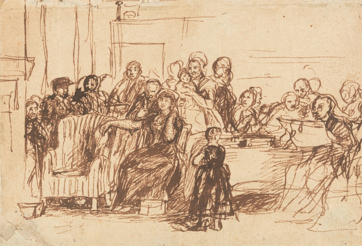 Sir David Wilkie - Sketch for ‘Reading the Will’
