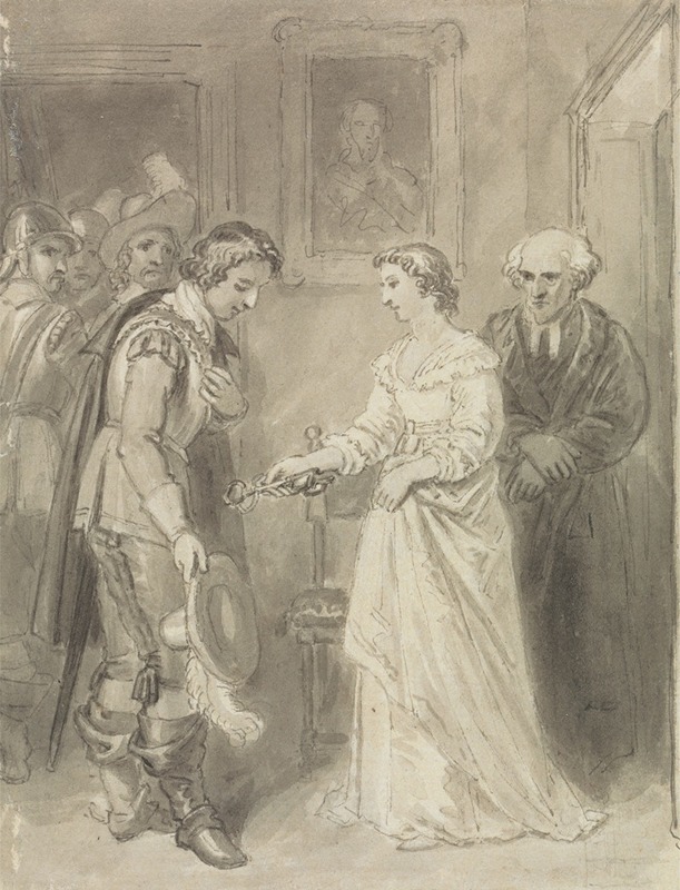 Thomas Stothard - A Girl Giving a Key to a Cavalier