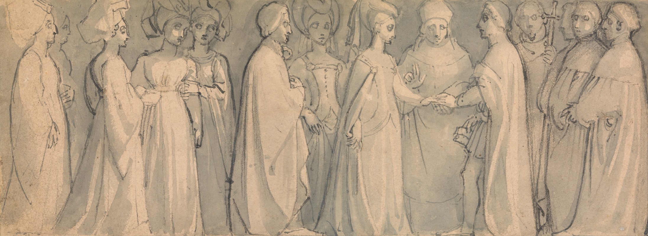 Thomas Stothard - Frieze of a Medieval Wedding