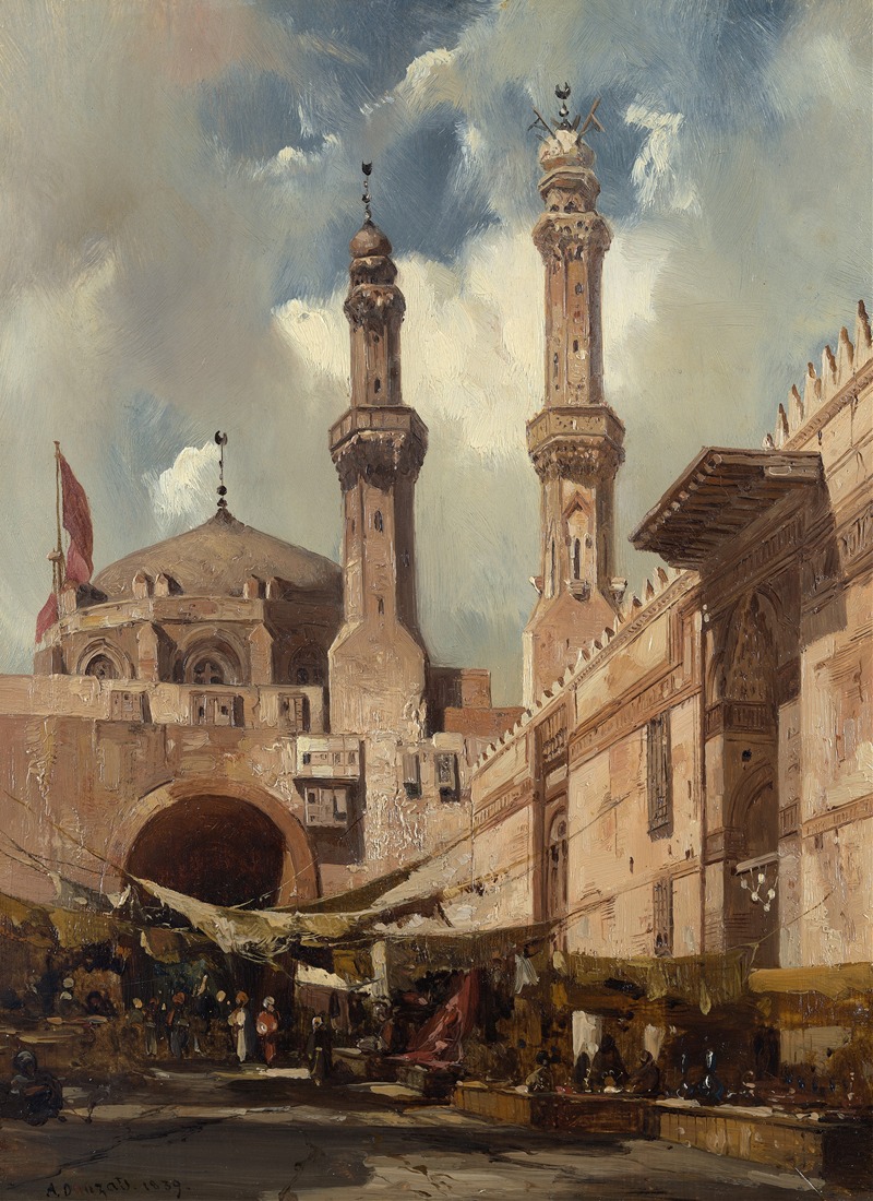 Adrien Dauzats - A Cairo Bazaar