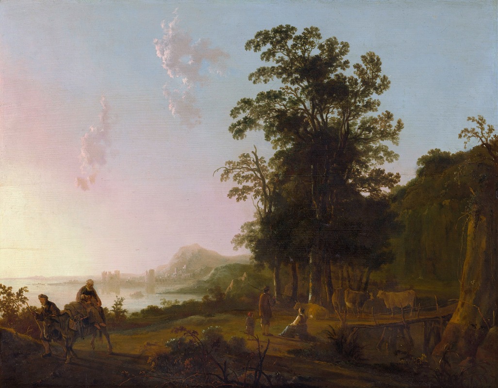 Aelbert Cuyp - Landscape with the Flight into Egypt