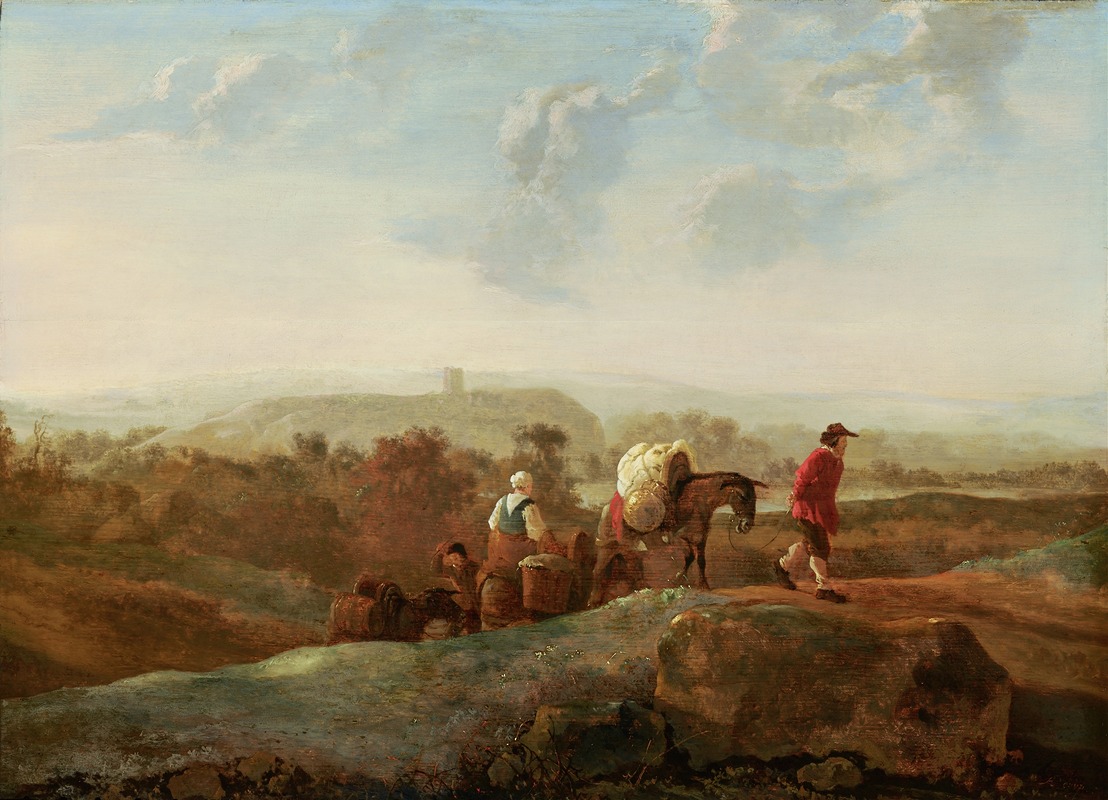 Aelbert Cuyp - Migrating Peasants in a Southern Landscape