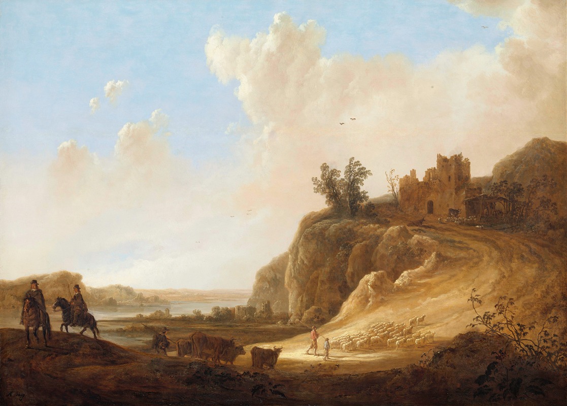 Aelbert Cuyp - Mountainous Landscape with the Ruins of a Castle