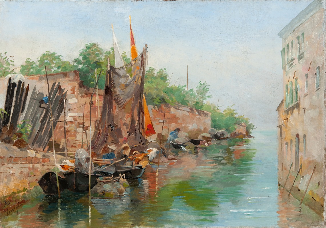 Agnes Börjesson - Scene from a Venetian Canal. Sketch