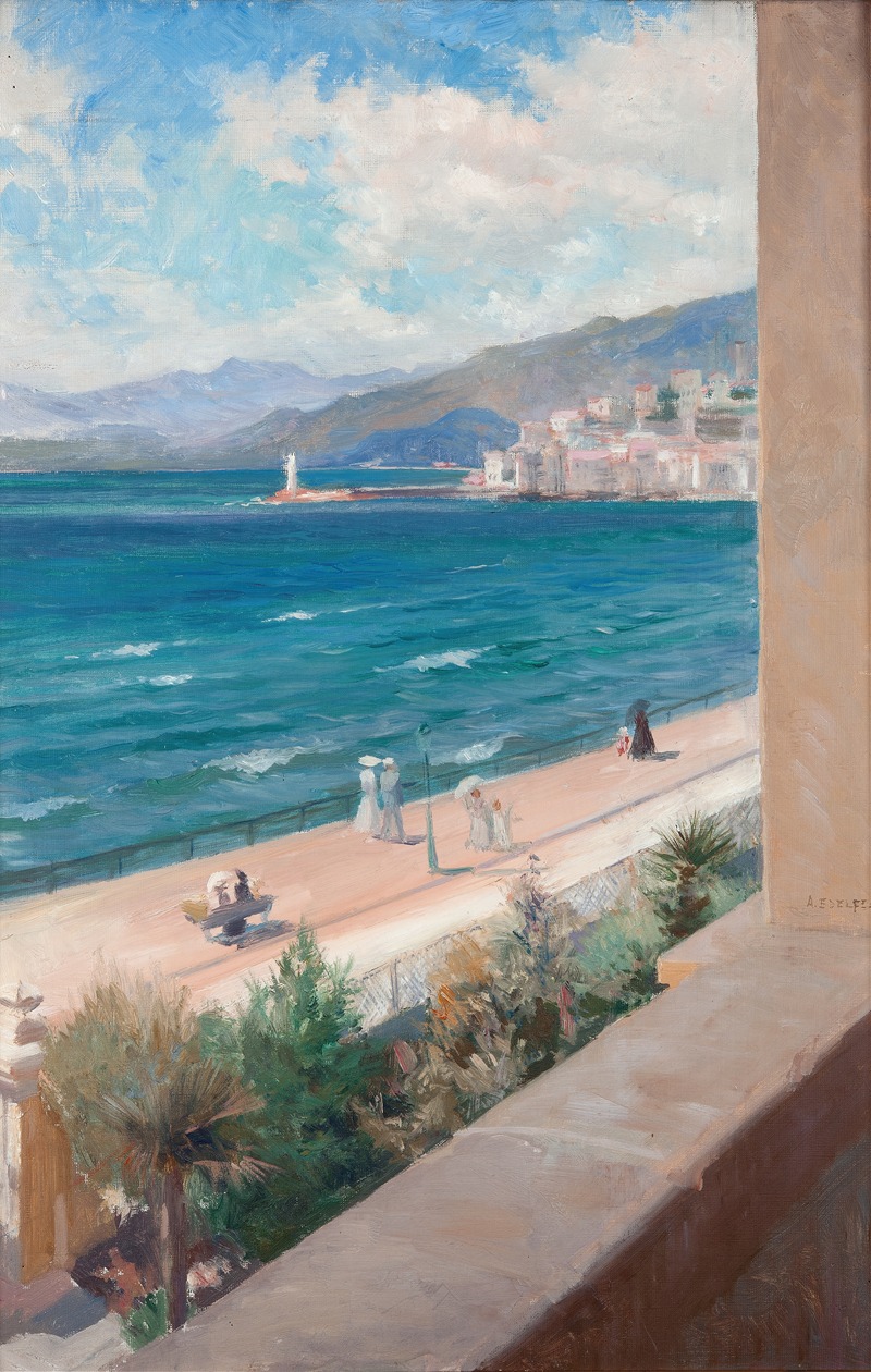 Albert Edelfelt - From my Window in Cannes