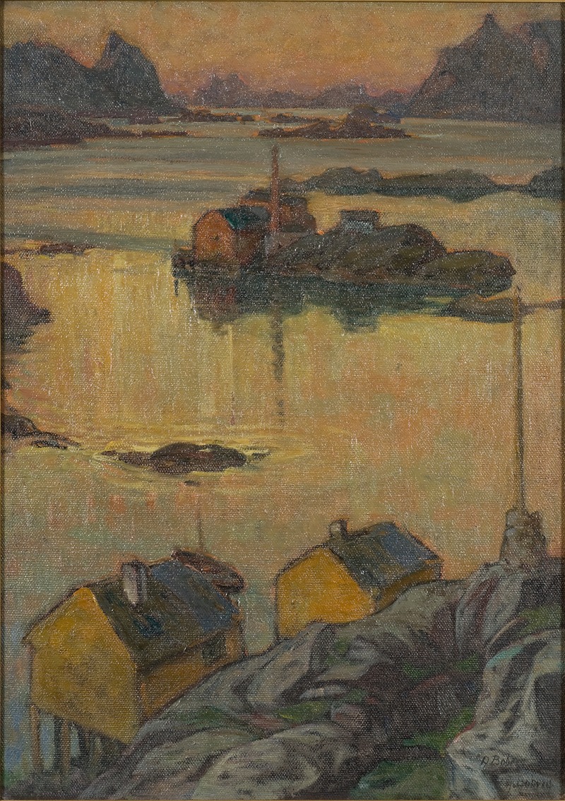 Anna Boberg - An August Night. Study from North Norway